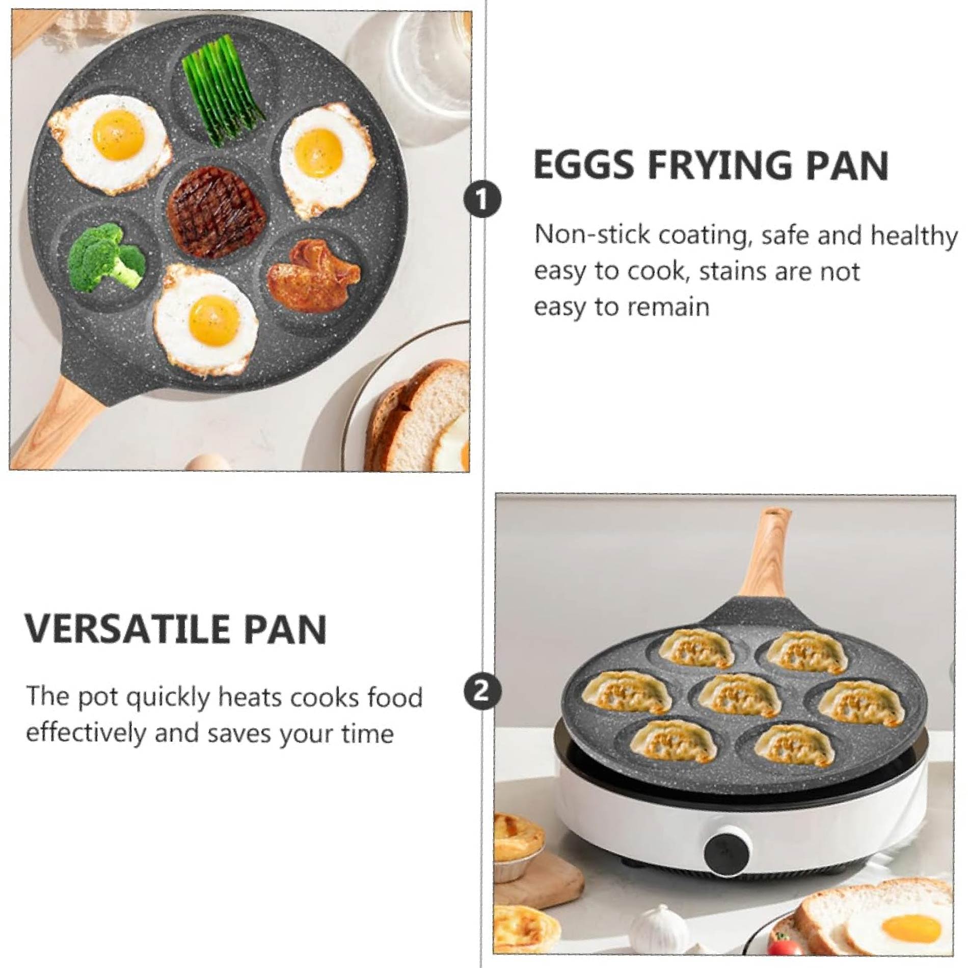 Miniatura 3 de Sarten 7 Puestos  Antiaderente Huevos